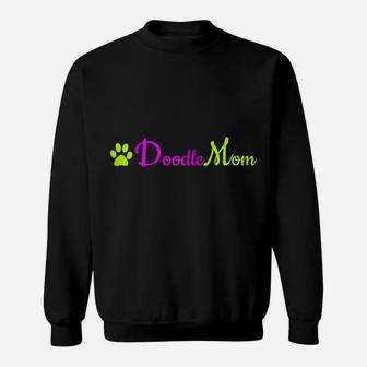 Womens Goldendoodle Text & Graphic Design For A Proud Doodle Mom Sweatshirt | Crazezy