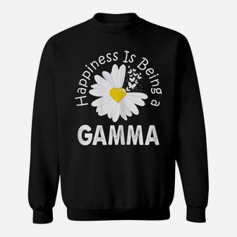 Womens Happiness Is Being A Gamma Costume Daisy Flower Gift Sweatshirt | Crazezy CA