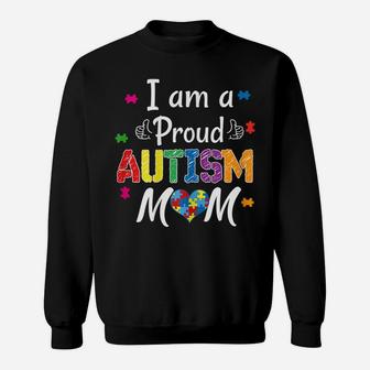 Womens I Am A Proud Autism Mom - Autism Awareness Shirts Sweatshirt | Crazezy