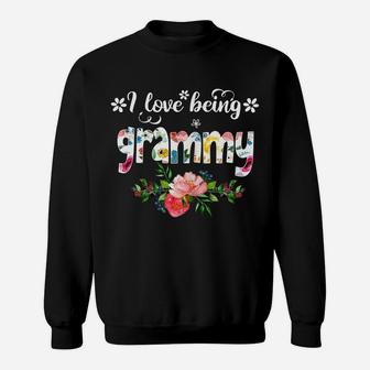 Womens I Love Being Called Grammy Flower Sweatshirt | Crazezy UK
