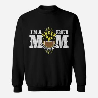 Womens I'm A Proud Cheer Football Mom - Combined Sports Sweatshirt | Crazezy DE