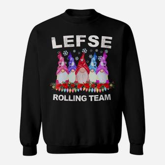 Womens Lefse Making Rolling Team Gnome Nisse Tomte Christmas Sweatshirt | Crazezy CA