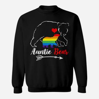 Womens Lgbt Auntie Bear Aunt Gay Pride Proud Mom Mother's Day Sweatshirt | Crazezy AU