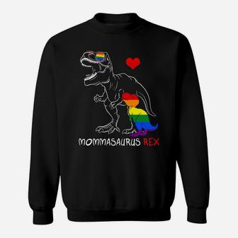 Womens Lgbt Mommasaurus Mama Rex Gay Pride Proud Mom Mother's Day Sweatshirt | Crazezy