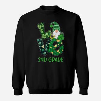Womens Love Gnome 2Nd Grade St Patricks Day Teacher Or Student Sweatshirt | Crazezy