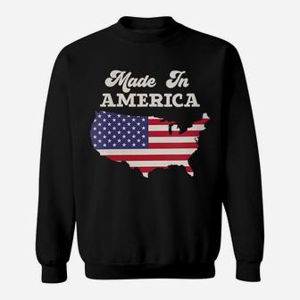 Womens Made In America Vintage Country Usa Sweatshirt | Crazezy CA