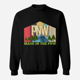 Womens Made In The Pnw Retro Vintage Pacific Northwest Design Sweatshirt | Crazezy UK