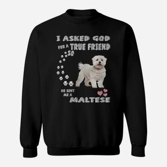Womens Maltese Lion Dog Mom, Maltese Terrier Dad Print Cute Maltese Sweatshirt | Crazezy UK