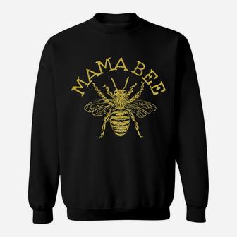Womens Mama Bee Cute Funny Beekeeper Mother's Day Bee Lover Gift Sweatshirt | Crazezy