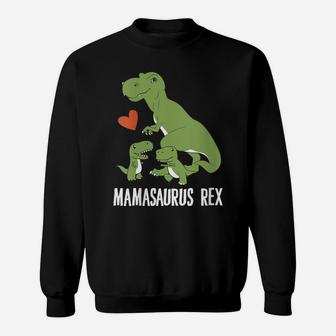 Womens Mamasaurus Rex Dinosaur Lover Mother's Day Gift Sweatshirt | Crazezy