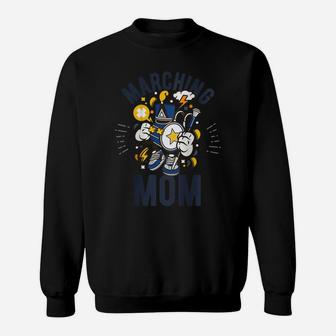 Womens Marching Band Proud Mom Band Season Gift Raglan Baseball Tee Sweatshirt | Crazezy