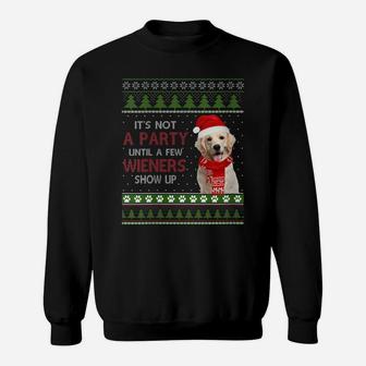 Womens Merry Weiner Christmas Dog Xmas Sweatshirt | Crazezy