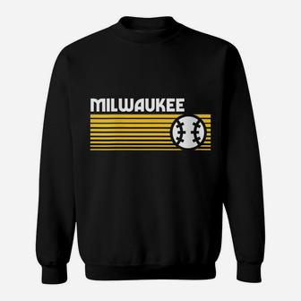 Womens Milwaukee Baseball Retro Game Day Sweatshirt | Crazezy CA
