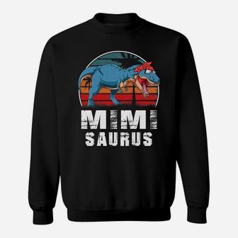 Womens Mimi Saurus Dinosaur Funny Mimisaurus T Rex Lover Family Sweatshirt | Crazezy AU