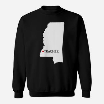 Womens Mississippi Teacher Education Home State Back To School Sweatshirt | Crazezy DE