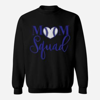 Womens Mom Squad Purple Lettered Tee For The Proud Mom To Wear Sweatshirt | Crazezy