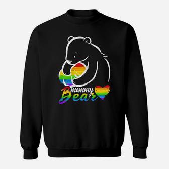 Womens Mommy Bear Rainbow Flag Gay Pride Proud Mom Lgbt Tshirt Gift Sweatshirt | Crazezy UK