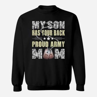 Womens My Son Has Your Back - Military Mother Proud Army Mom Gifts Sweatshirt | Crazezy AU