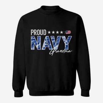 Womens Nwu Proud Navy Grandma For Grandmothers Of Sailors Sweatshirt | Crazezy