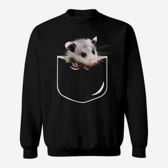 Womens Pocket Opossum Shirt, Funny Opossum In Pocket Gift Sweatshirt | Crazezy UK