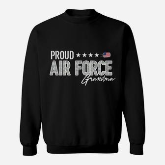 Womens Proud Air Force Grandma For Grandmothers Of Airmen And Vets Sweatshirt | Crazezy