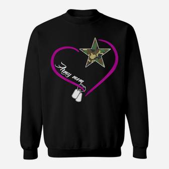 Womens Proud Army Mom - Heart Camo Star Mother Memorial Day Gift Sweatshirt | Crazezy CA