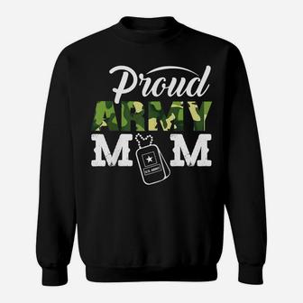 Womens Proud Army Mom Military Pride Mother Shirt Sweatshirt | Crazezy CA