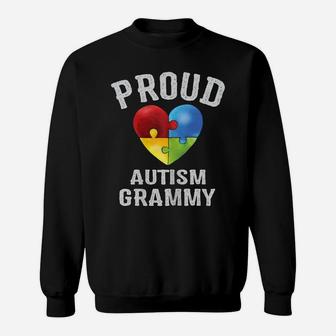 Womens Proud Autism Grammy Autism Awareness Gifts For Grandma, Mom Sweatshirt | Crazezy