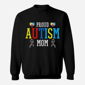 Womens Proud Autism Mom - Autistic Pride As Awareness Month Gift Sweatshirt | Crazezy