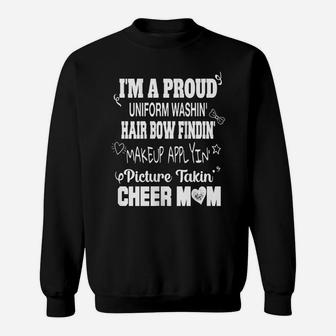 Womens Proud Cheer Mom Cheerleader Cheerleading Sweatshirt | Crazezy CA