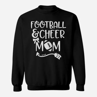 Womens Proud Football And Cheer Mom Gift For Game And Meet Day Sweatshirt | Crazezy CA