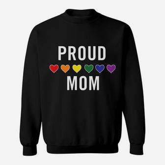 Womens Proud Gay Mom Lgbtq Lgbt Gay Pride Trans Lesbian Sweatshirt | Crazezy