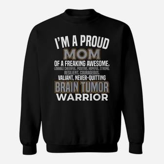 Womens Proud Mom Brain Tumor Awareness Survivor Women Girl Sweatshirt | Crazezy