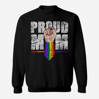 Womens Proud Mom - Gay Pride Month Mother Day Lgbt Sweatshirt | Crazezy