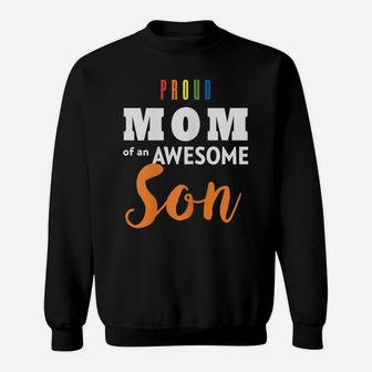 Womens Proud Mom Mothers Day Shirt, Gay Pride Lgbt Sweatshirt | Crazezy