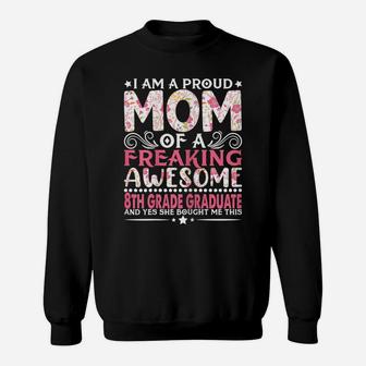 Womens Proud Mom Of 8Th Grade Graduate Mother's Day Mama Sweatshirt | Crazezy CA