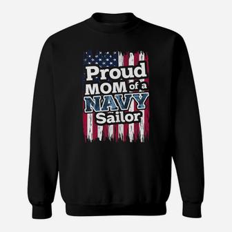 Womens Proud Mom Of A Navy Sailor Sweatshirt | Crazezy AU