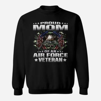 Womens Proud Mom Of An Air Force Veteran Military Vet's Mother Sweatshirt | Crazezy CA