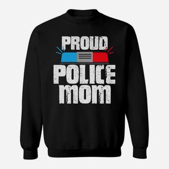 Womens Proud Police Mom Police Officer Mommy Sweatshirt | Crazezy
