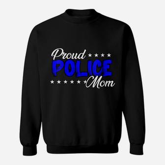 Womens Proud Police Mom Sweatshirt | Crazezy