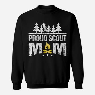 Womens Proud Scout Mom Scouting Camping Adventure Sweatshirt | Crazezy UK