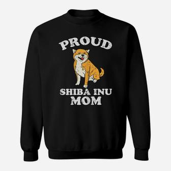 Womens Proud Shiba Inu Mom Kawaii Japanese Dog Akita Women Gift Sweatshirt | Crazezy AU