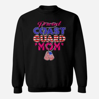 Womens Proud Us Coast Guard Mom Dog Tags Military Mother Gift Sweatshirt | Crazezy UK