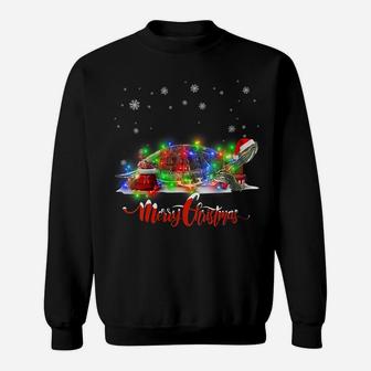 Womens Red-Eared Slider Animal Merry Christmas Animal Lover Sweatshirt | Crazezy AU