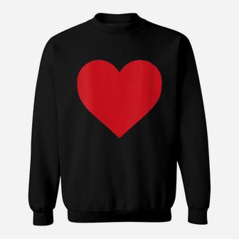 Womens Short Sleeve Red Heart Valentine's Day Girls Sweatshirt - Monsterry UK