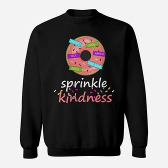 Womens Sprinkle Kindness Donut - Anti-Bullying Kindness Teacher Sweatshirt | Crazezy UK