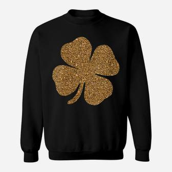 Womens St Patrick's Day Lucky Charm Gold Irish Clover Shamrock Sweatshirt | Crazezy AU