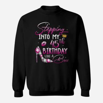 Womens Stepping Into My 45Th Birthday In 1975 Gifts 45 Years Old Sweatshirt | Crazezy CA