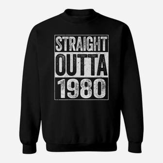 Womens Straight Outta 1980 40Th Birthday Gift Shirt Sweatshirt | Crazezy CA