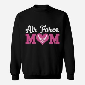 Womens Us Air Force Mom Heart Proud Air Force Family Womens Sweatshirt | Crazezy UK